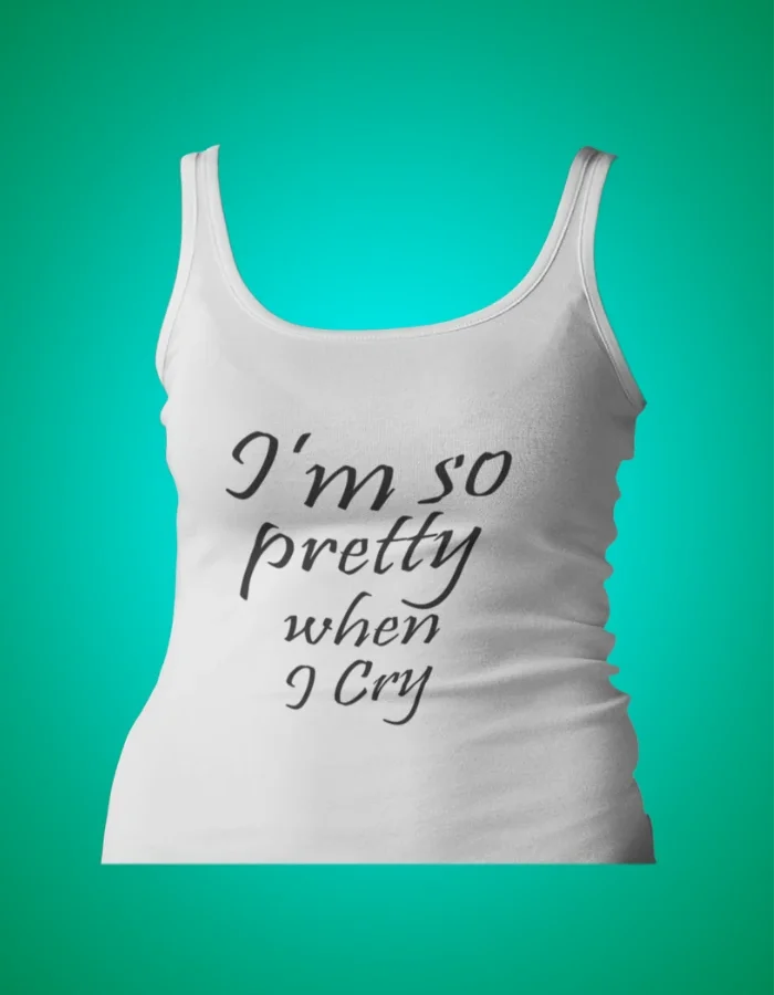 women's WHITE Tank Top.