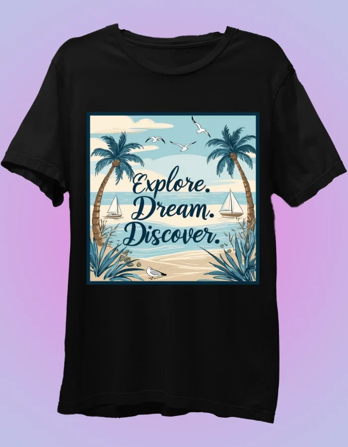 Explore-Dream-Discover Black T-Shirt