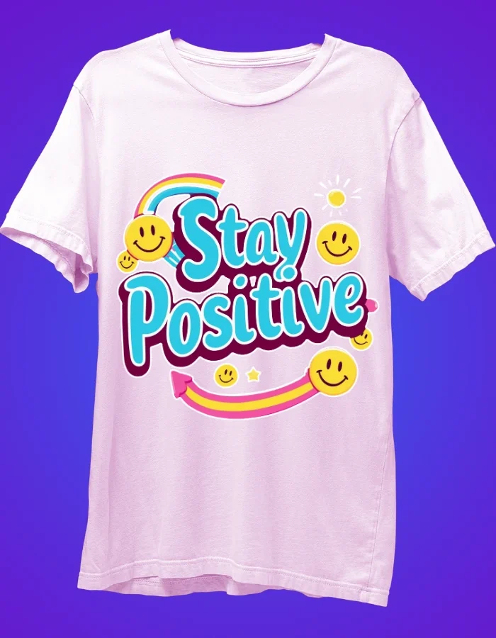 Stay-Positive-Light-Pink-T-Shirt.