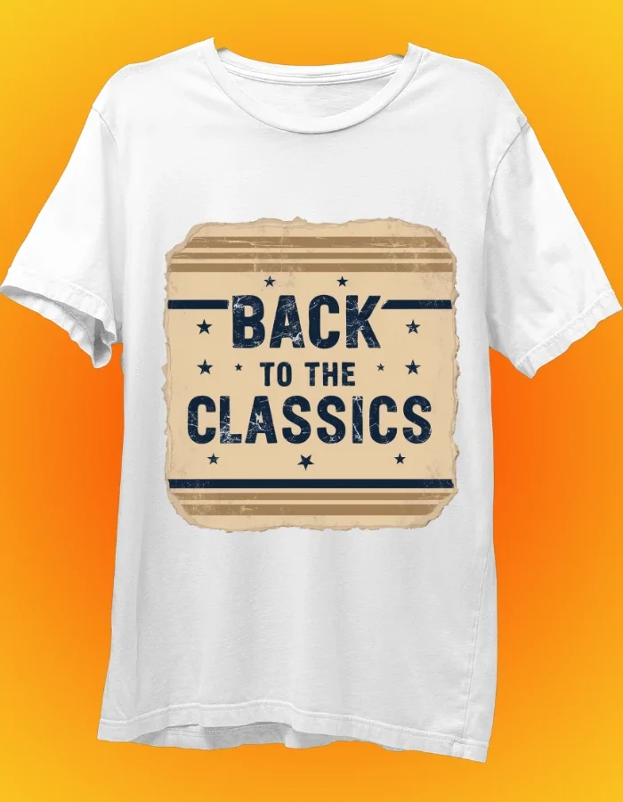 Back to The Classics white t-shirt