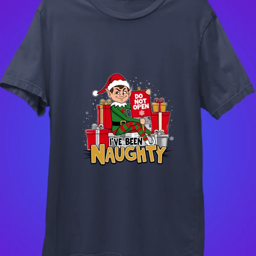 I've Been Naughty Navy Blue t-shirt
