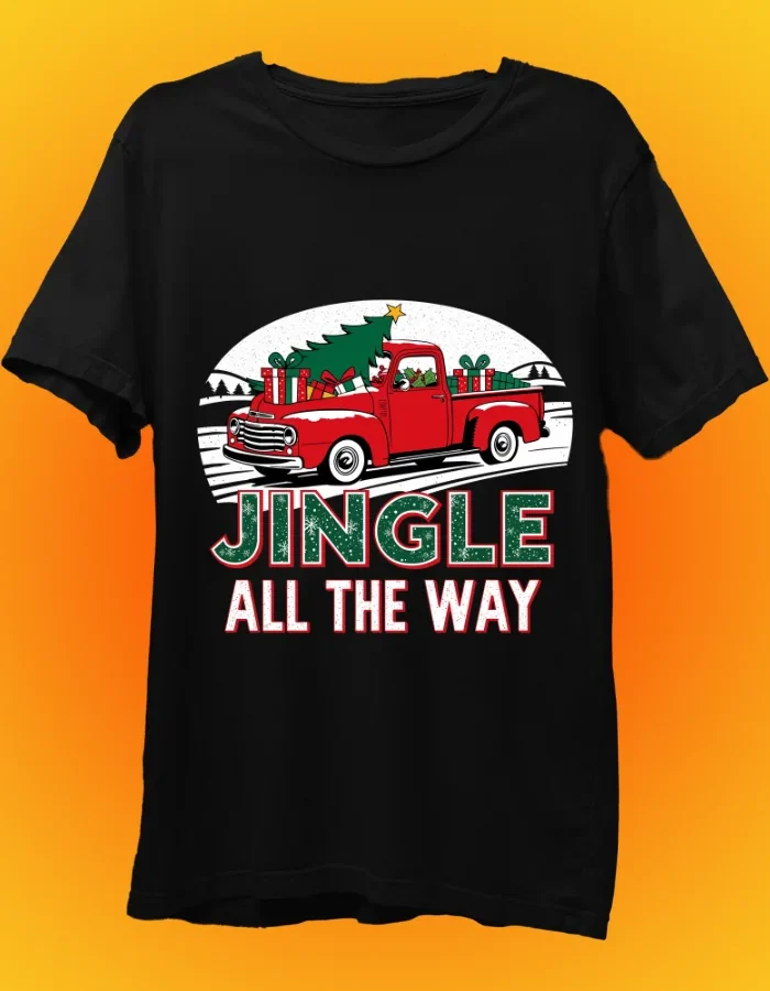 Jingle All the Way Black T-Shirt