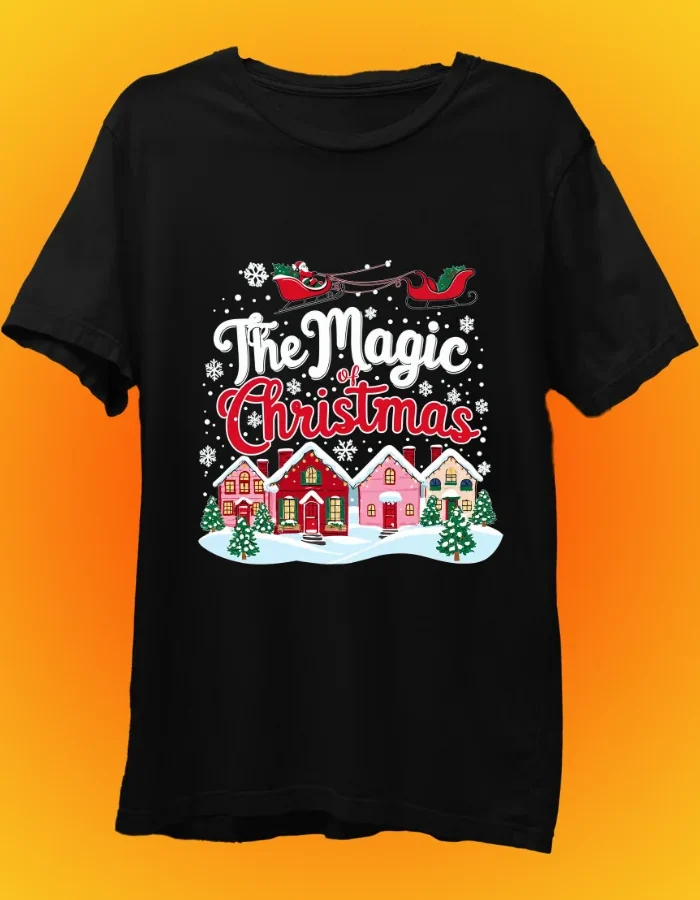 The Magic of Christmas Black T-Shirt