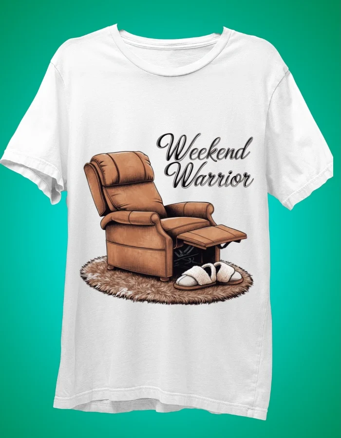Weekend Warrior White Tshirt