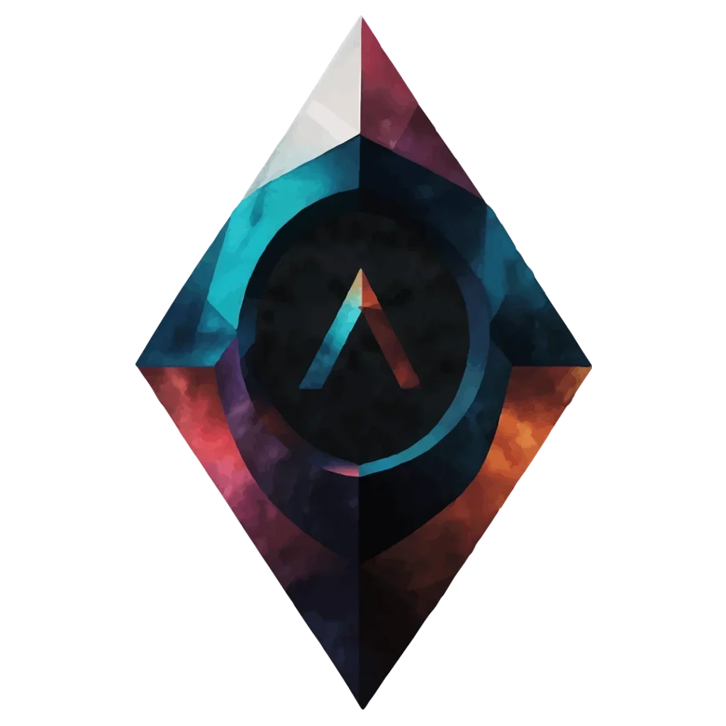 Crystalline Diamond With Abstract Symbol (1)