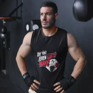 Muscular Man In Gym Tank Top