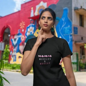 Woman Posing Before Colorful Mural