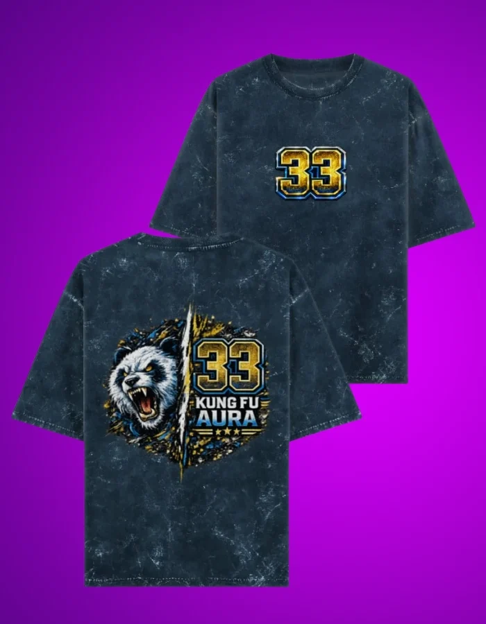Kung Fu Aura Acid Wash Tee