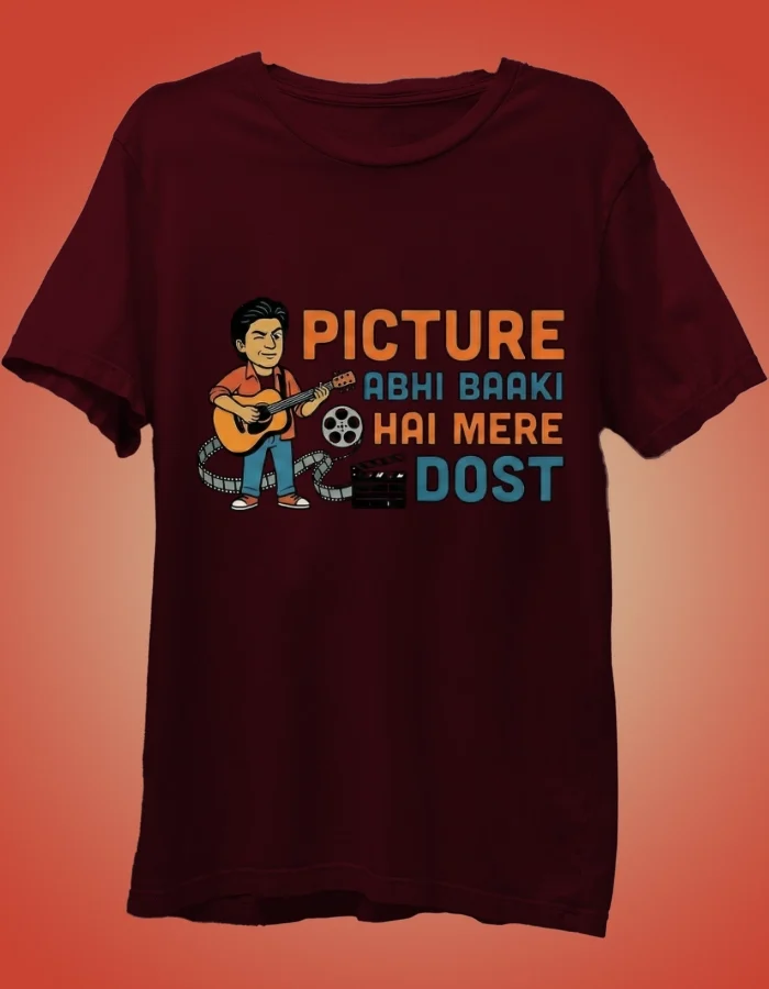 Maroon Bollywood Quote Graphic T-shirt